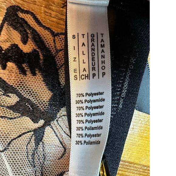 Mapalé Women’s Satin Trim Embroidered Lace Bra & Thong Set – Size Small NWOT - Picture 8 of 8